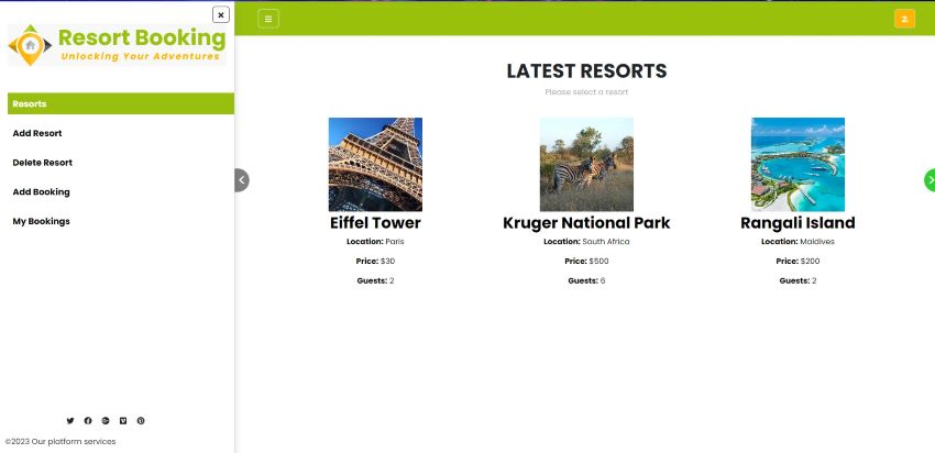 Resort Booking